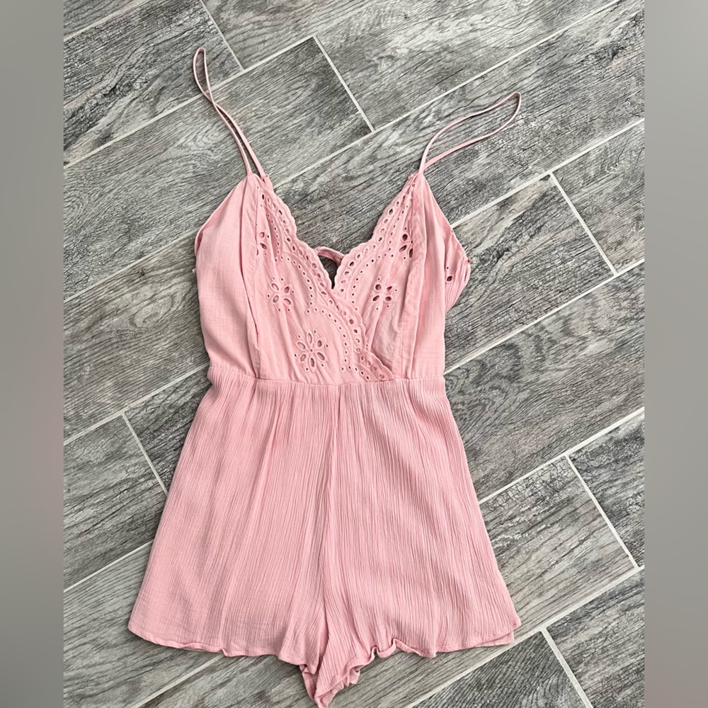 Pink romper worn one time